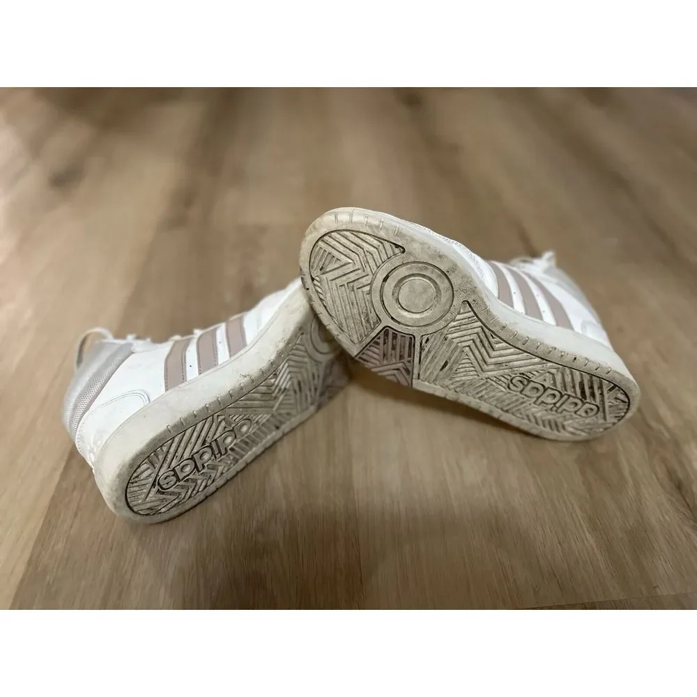 ADIDAS HOOPS 3.0 MID Ladies Size 9‎ Lavender And White Altheisure